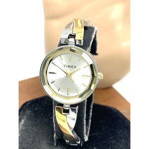 Timex Women's Watch TW2U69700 Quartz Silver Dial Two Tone Stainless Steel 26mm